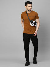 Genips Men's Black Cotton Stretch Bahamas Cargo Fit Solid Cargo